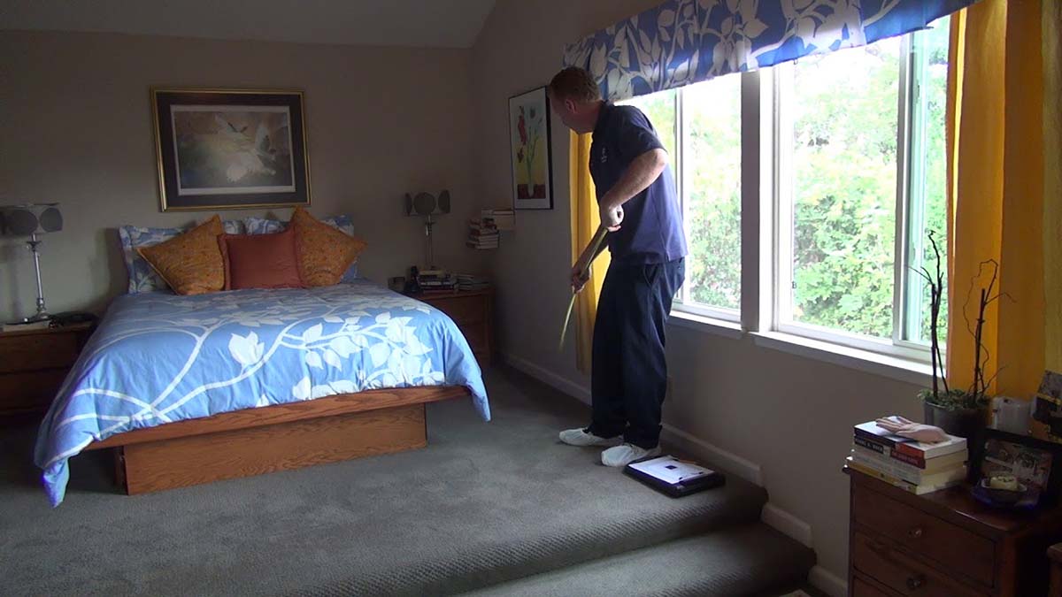 Inspect and Measure Scene For Your Carpet Cleaning Marketing Video
